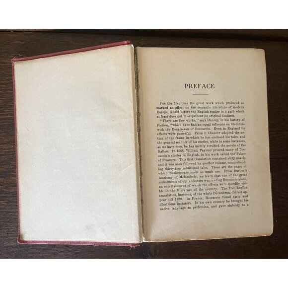 Stories of Boccaccio Antique Book (The Decameron) 1900 Trans Deckled Edges Illus - Picture 5 of 7